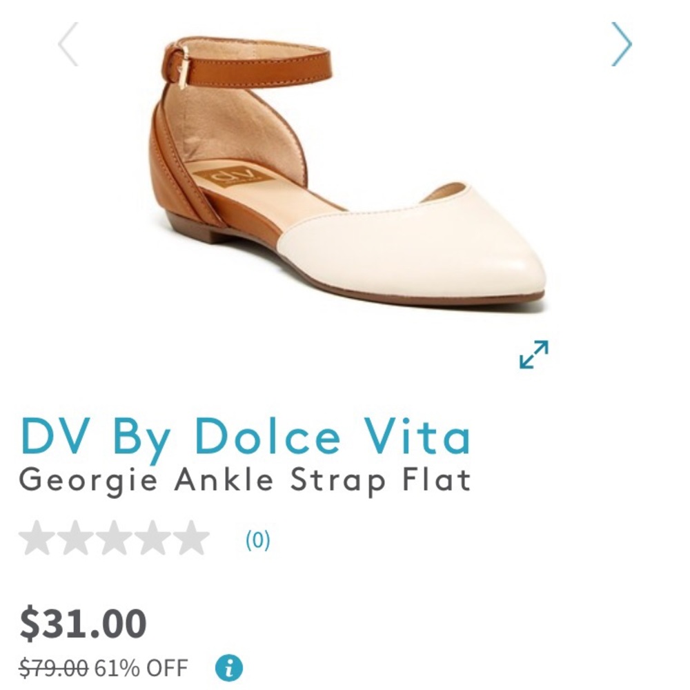 ‘Georgie’ Ankle Strap Flat